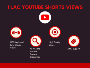 This image is promoting a service that claims to provide one million views for YouTube Shorts videos.