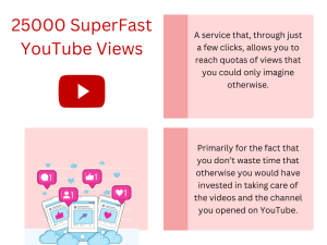 Advertisement for a service that claims to help you get 25,000 views on your YouTube videos.