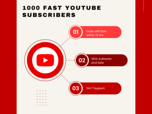 Image of a marketing strategy infographic for getting 1000 Fast YouTube subscribers.