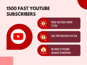 Image advertising a service to buy 1500 YouTube subscribers.