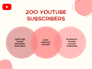 Diagram of three overlapping circles, each containing text about 200 YouTube subscribers.