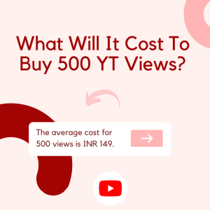 A chart with text "What Will It Cost to Buy 500 YT Views?".