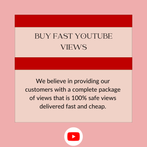 Advertisement for buying fast YouTube views.