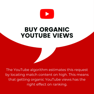 Banner advertising a service to buy organic YouTube views.