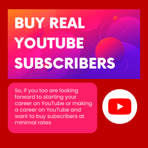Advertisement for buying YouTube subscribers