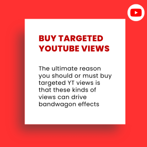 Advertisement for buying targeted YouTube views