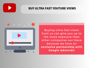 Advertisement for buying Fast YouTube views