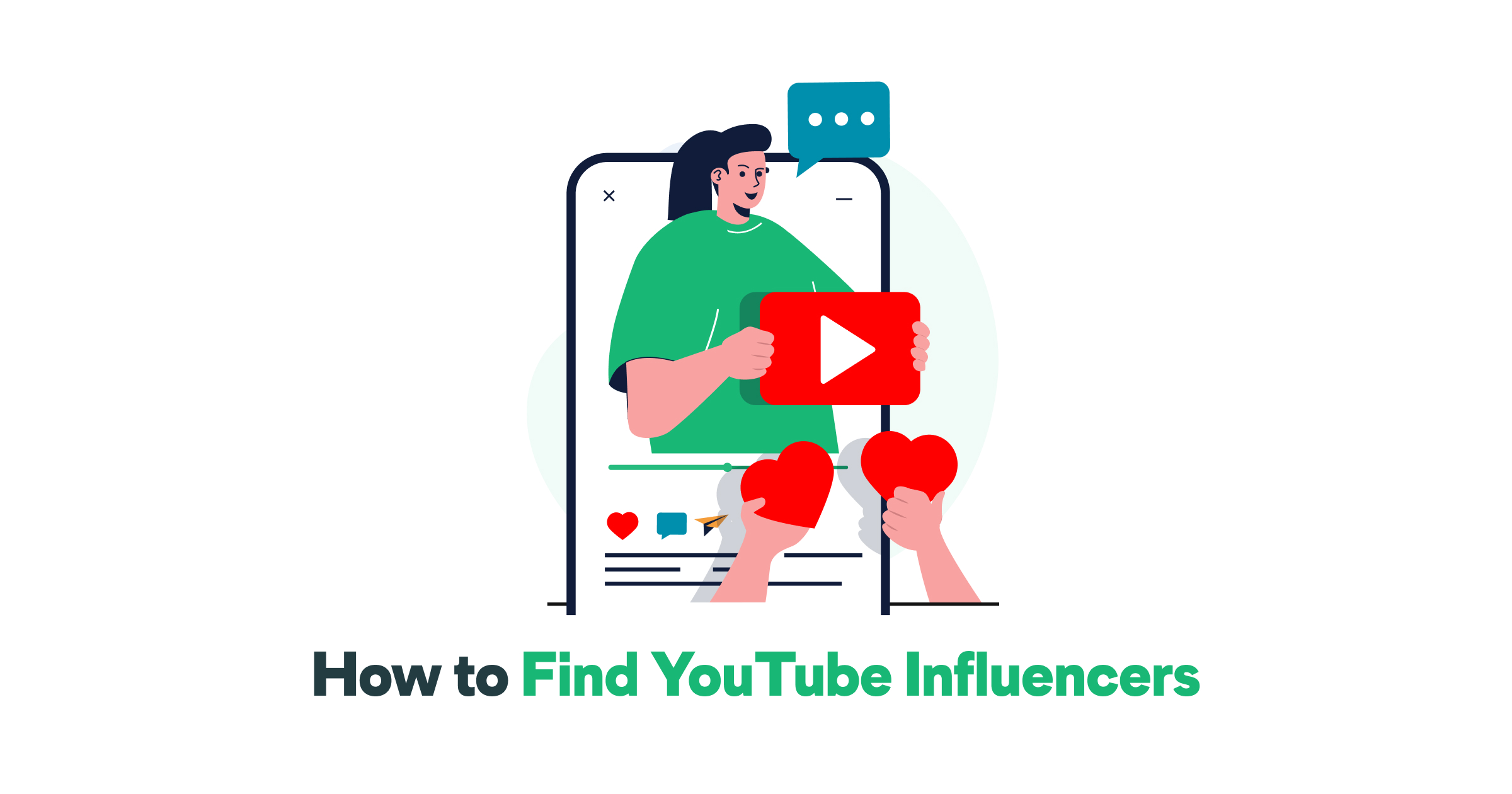 A computer screen showing YouTube search results with the text "How to Find Micro-Influencers on YouTube