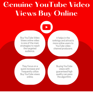Advertisement for buying YouTube video views online.