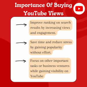 A graphic promoting the benefits of buying YouTube views.