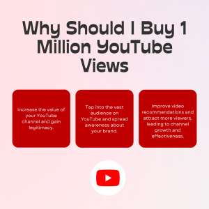 Chart showing reasons to buy 1 million YouTube views