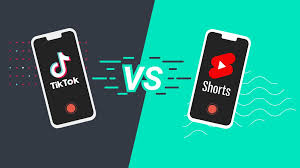 Comparison of YouTube Shorts and TikTok logos