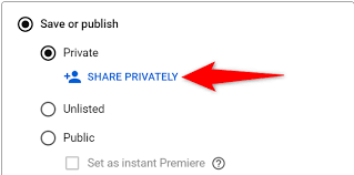 Illustration of sharing a private YouTube video