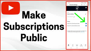 YouTube subscribe button with a "Public" label.