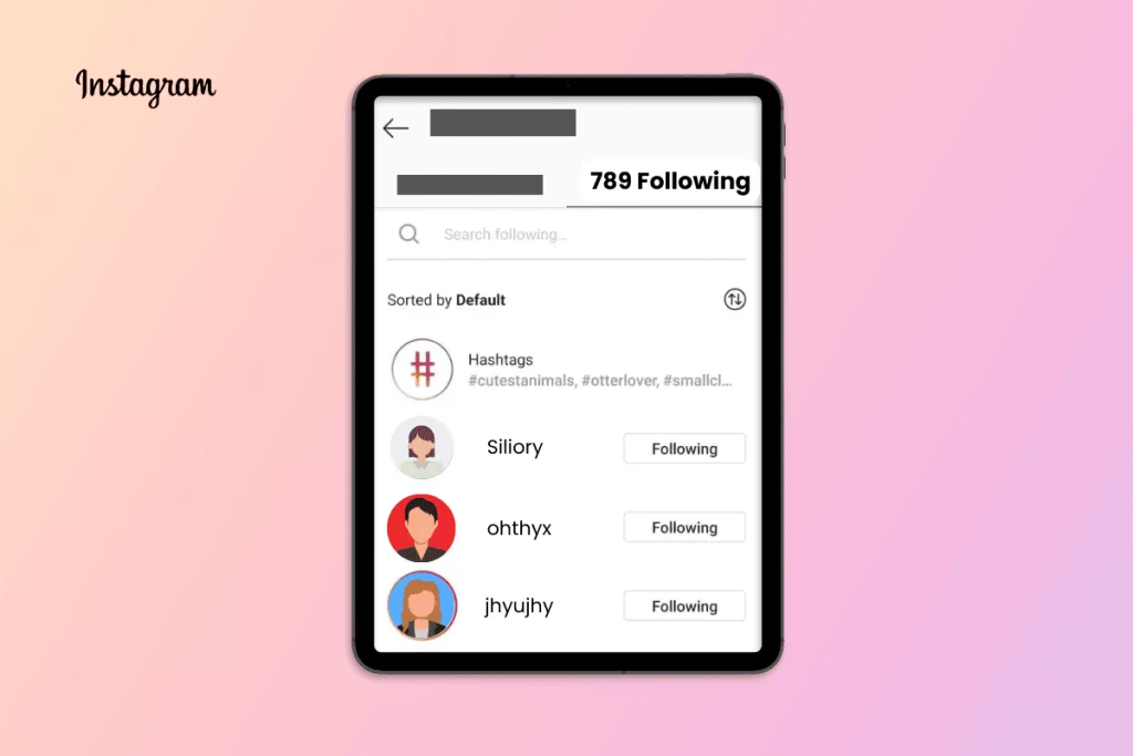 A smartphone displaying the Instagram app icon.