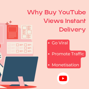 Text on the screen reads "Why Buy YouTube Views Instant Delivery?"