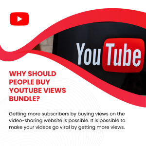 A graphic promoting a YouTube views bundle.
