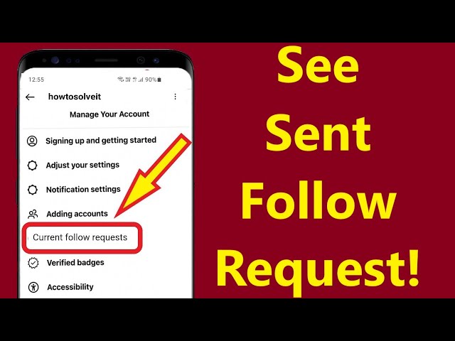 A person using a smartphone to send a follow-up message on Instagram.