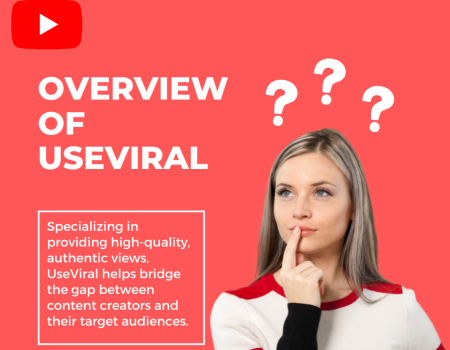 Overview of UseViral A young woman with long blonde hair is looking thoughtful with her finger on her chin. Above her are three question marks. The image features the YouTube logo, the text "OVERVIEW OF USEVIRAL,".