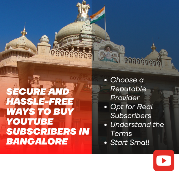 Secure and Hassle-Free Ways to Buy YouTube Subscribers in Bangalore Government building in Bangalore with the Indian flag, overlaid with text reading 'Secure and Hassle-Free Ways to Buy YouTube Subscribers in Bangalore,'.