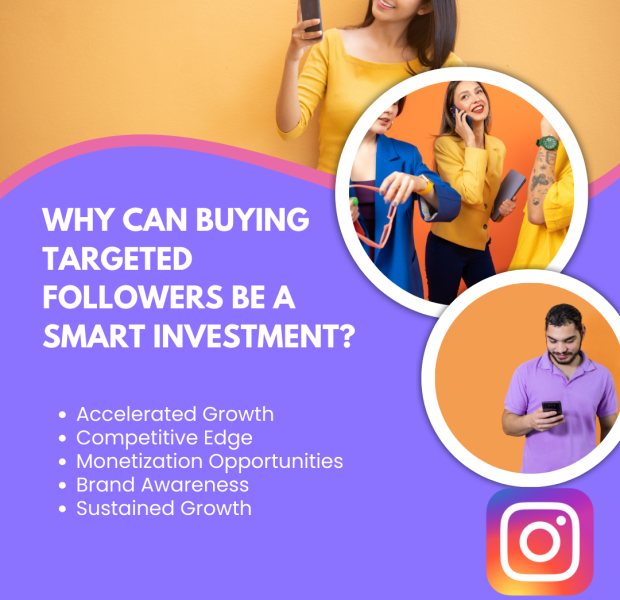 Why Can Buying Targeted Followers Be a Smart Investment A digital graphic explaining why buying targeted Instagram followers can be a smart investment.