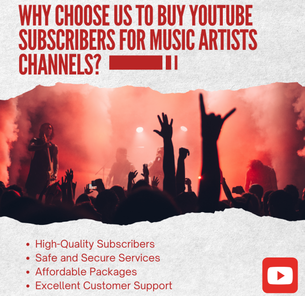 Why Choose Us to Buy YouTube Subscribers For Music Artists Channels Image bold text reads, "Why Choose Us to Buy YouTube Subscribers for Music Artists Channels?".