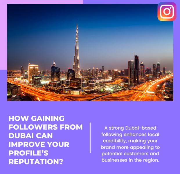 How Gaining Followers from Dubai Can Improve Your Profile’s Reputation The post discusses how gaining followers from Dubai can boost a profile's reputation.