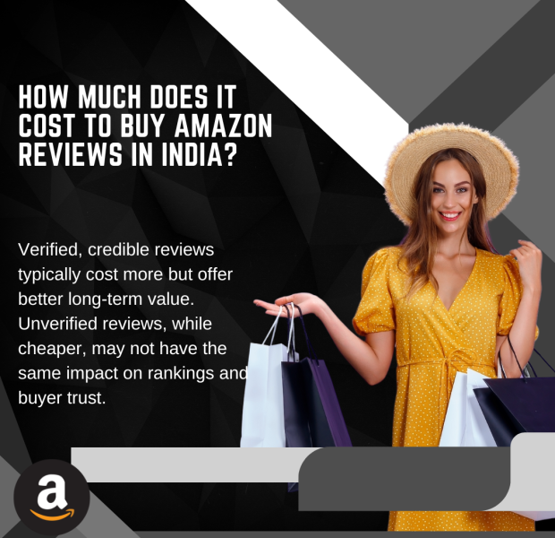 How Much Does It Cost to Buy Amazon Reviews in India The text on the image asks how much it costs to buy Amazon reviews in India.