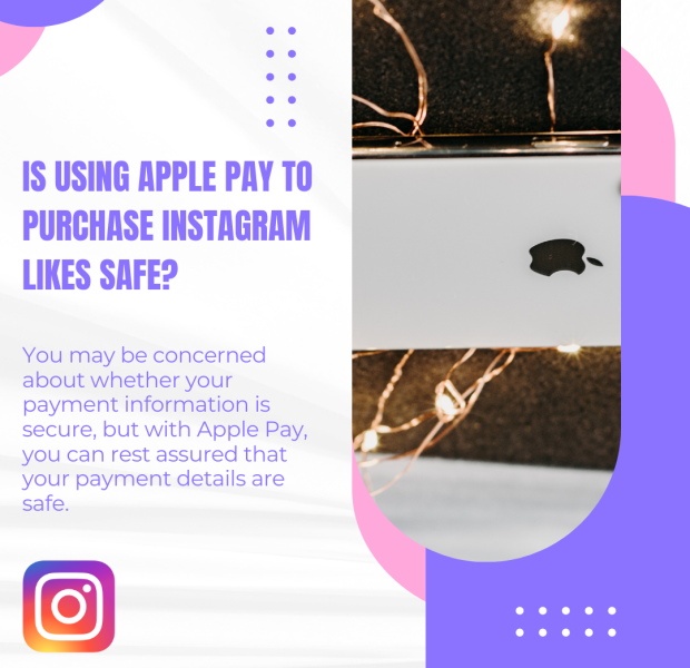 Is Using Apple Pay to Purchase Instagram Likes Safe The text reads "Is Using Apple Pay to Purchase Instagram Likes Safe?", highlighting concerns about payment security.