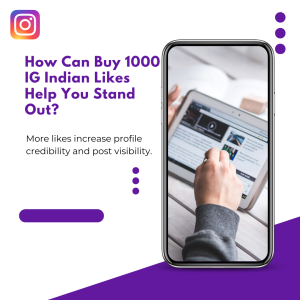 Smartphone displaying an Instagram post with 1,000 likes, showing how Indian engagement boosts profile credibility.