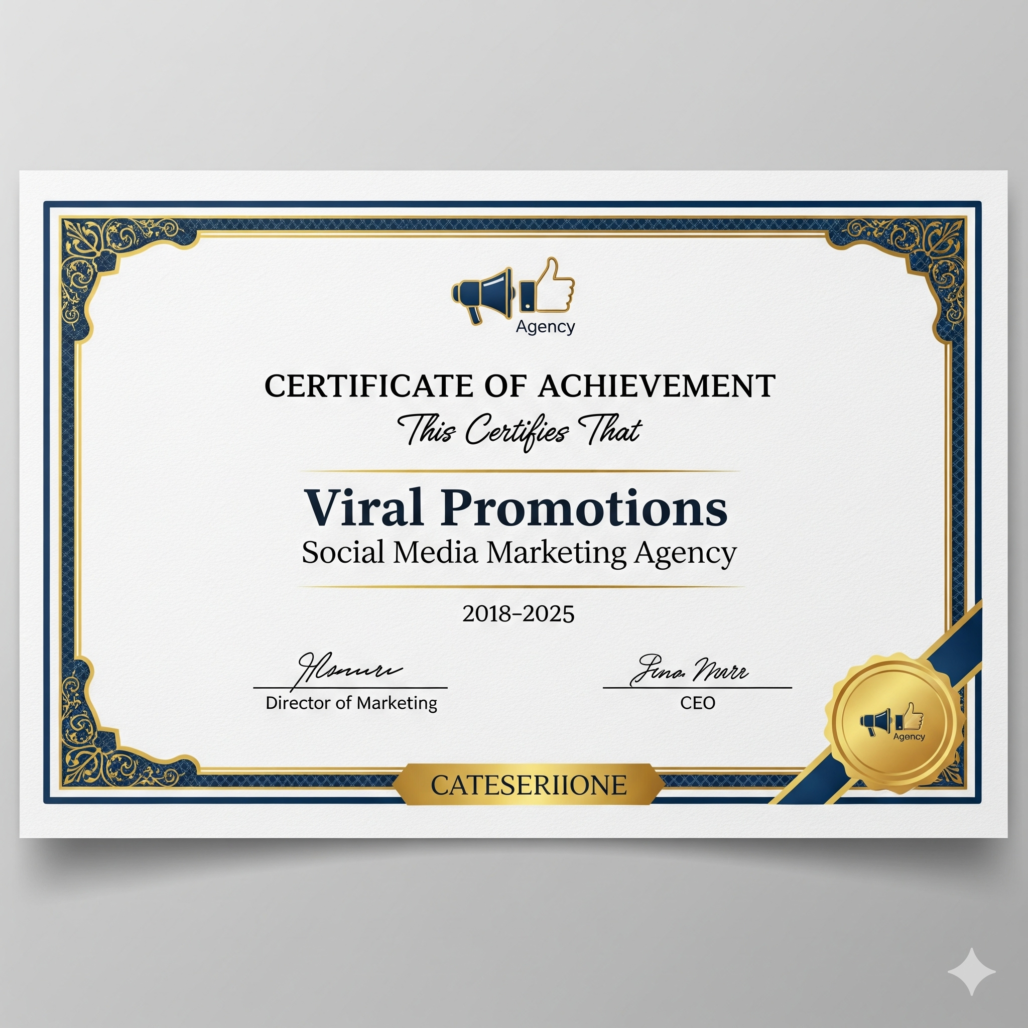 Viral Promotions Certificate